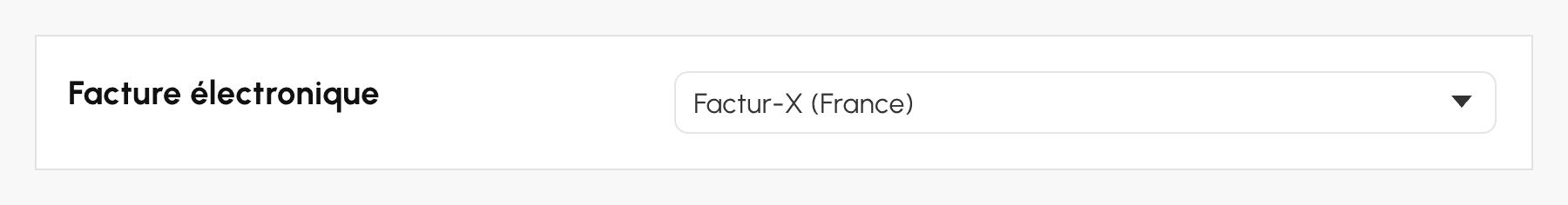 Choix du format de facture électronique
