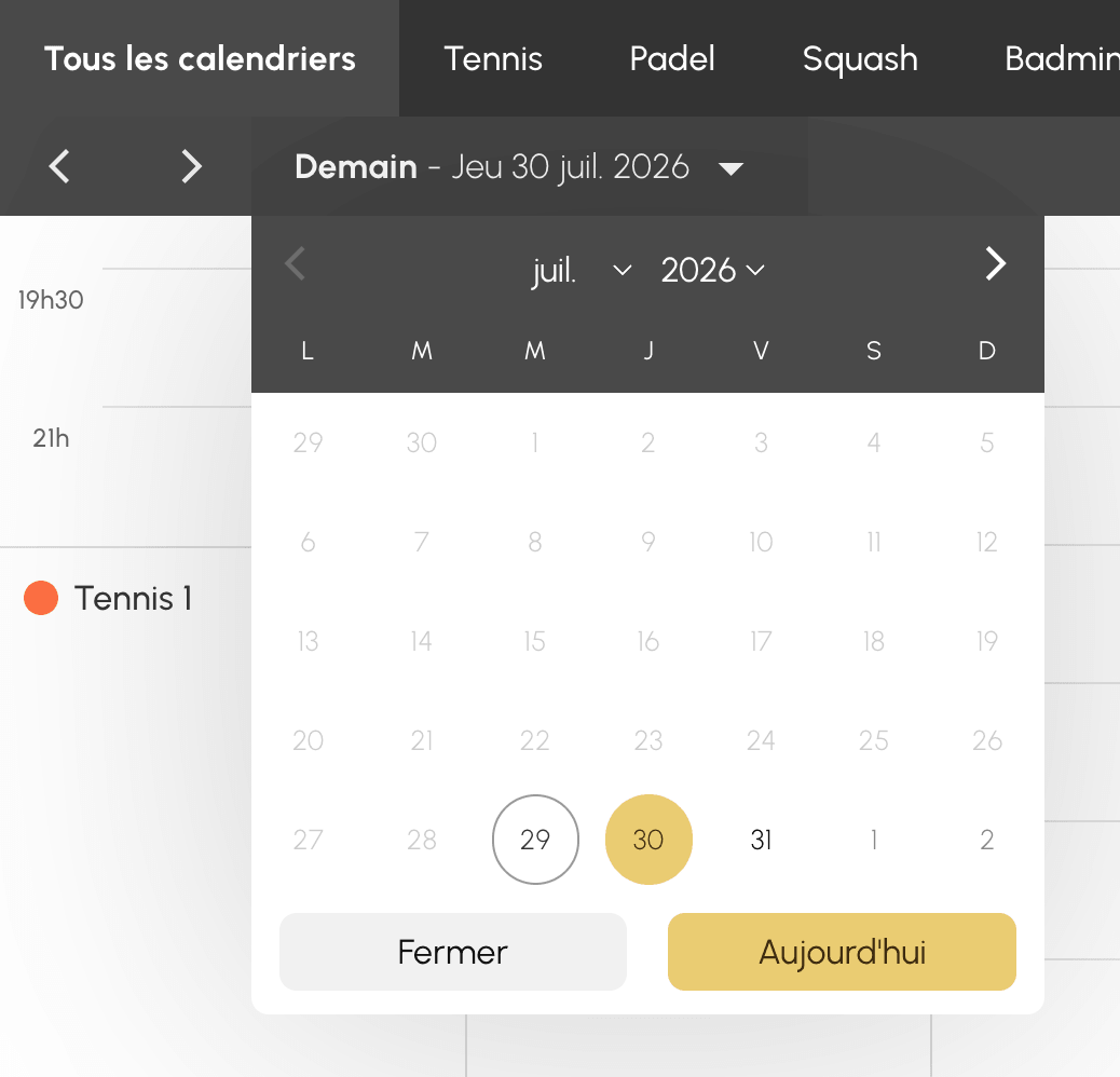 Sélecteur de date