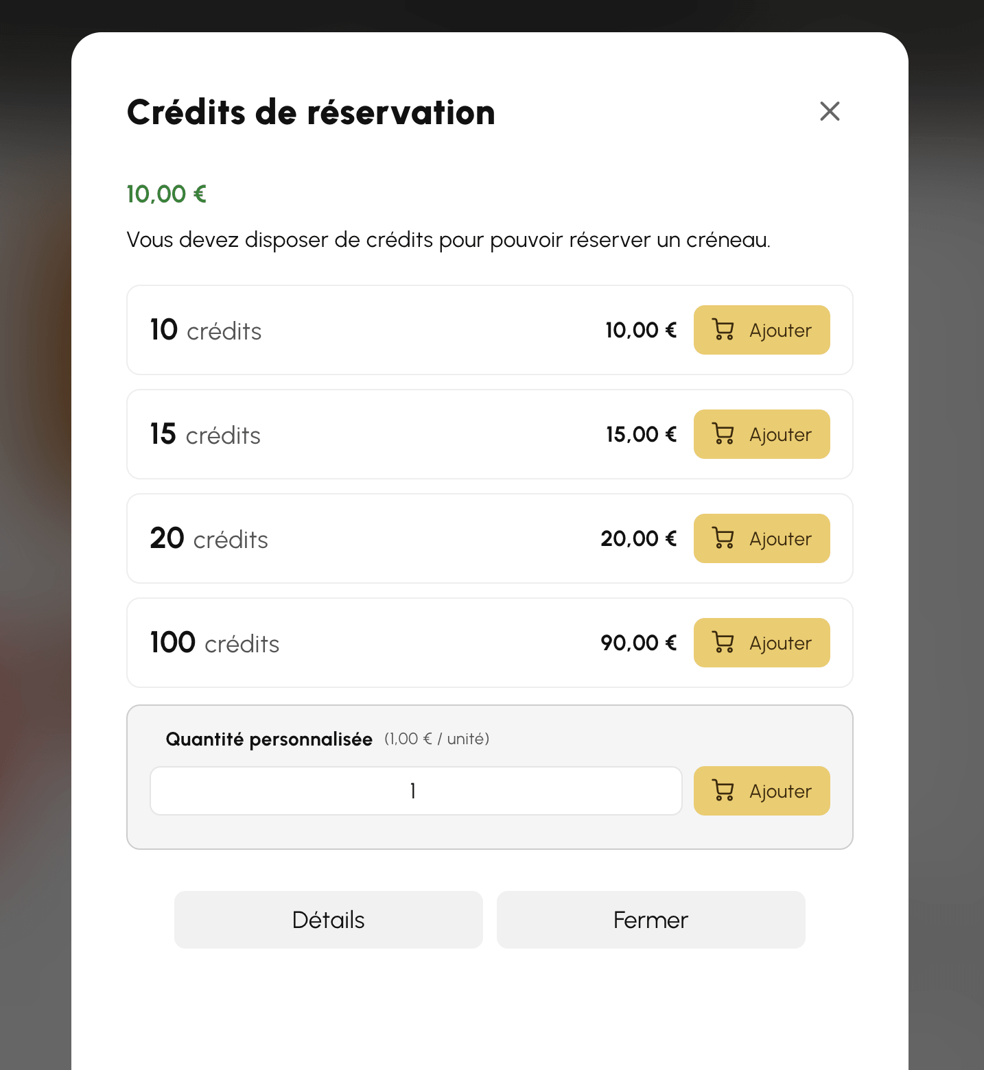 Offres de carnets de crédits